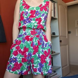 Vintage floral romper